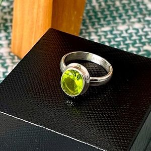 Sterling Silver Peridot Ring